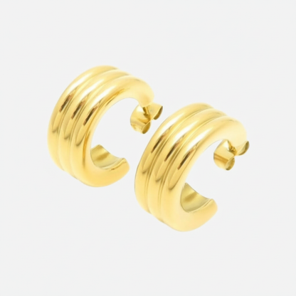 Vela Bold Hoops Ohrringe Czarina Gold
