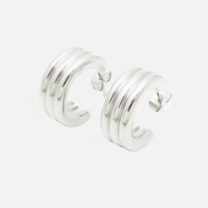 Vela Bold Hoops Ohrringe Czarina Silber
