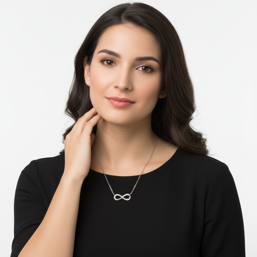 Minimalistische Infinity Halskette Wasserfest