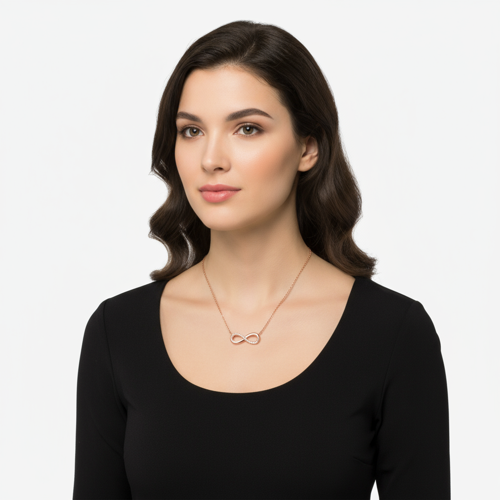 Minimalistische Infinity Halskette Wasserfest