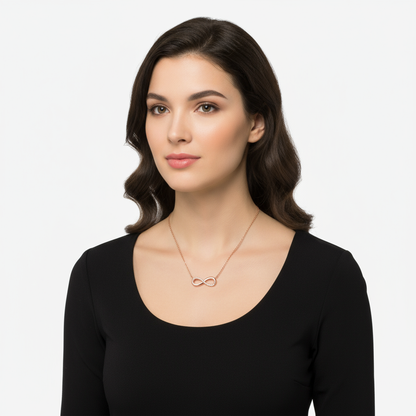 Minimalistische Infinity Halskette Wasserfest