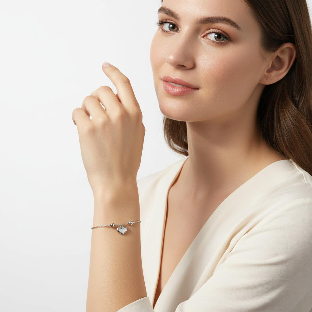 Verstellbares Herz Armband Wasserfest