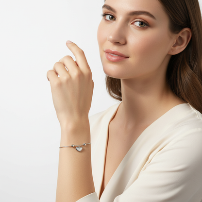 Verstellbares Herz Armband Wasserfest