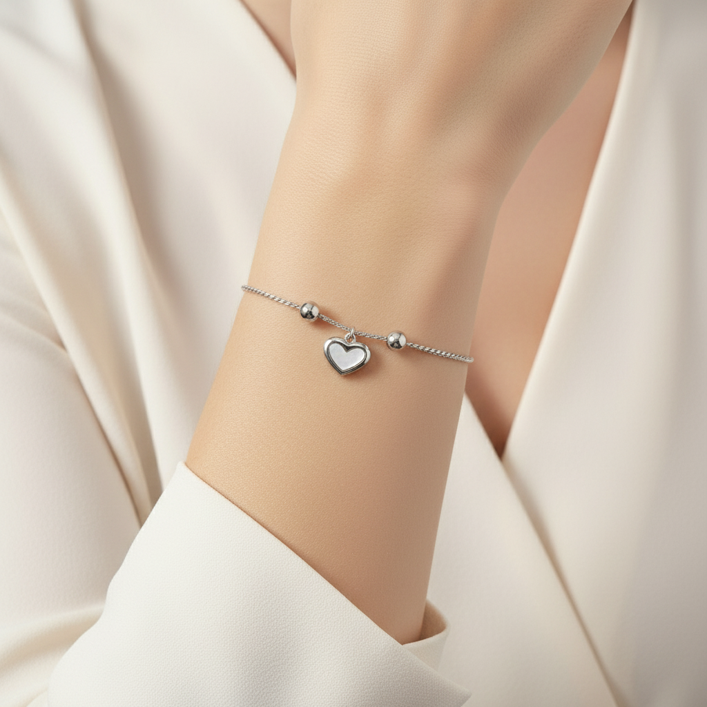 Verstellbares Herz Armband Wasserfest