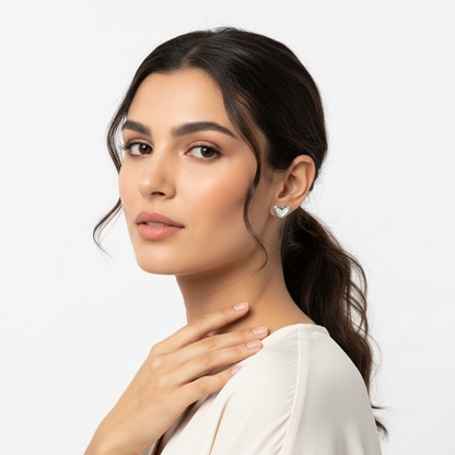 Minimalistische Herz Ohrringe Wasserfest