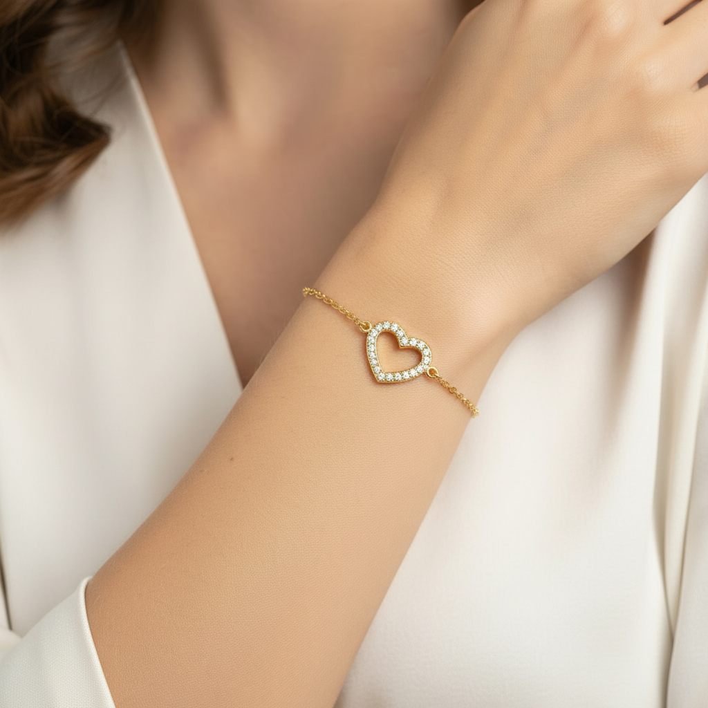 Herzform Love Armband Wasserfest