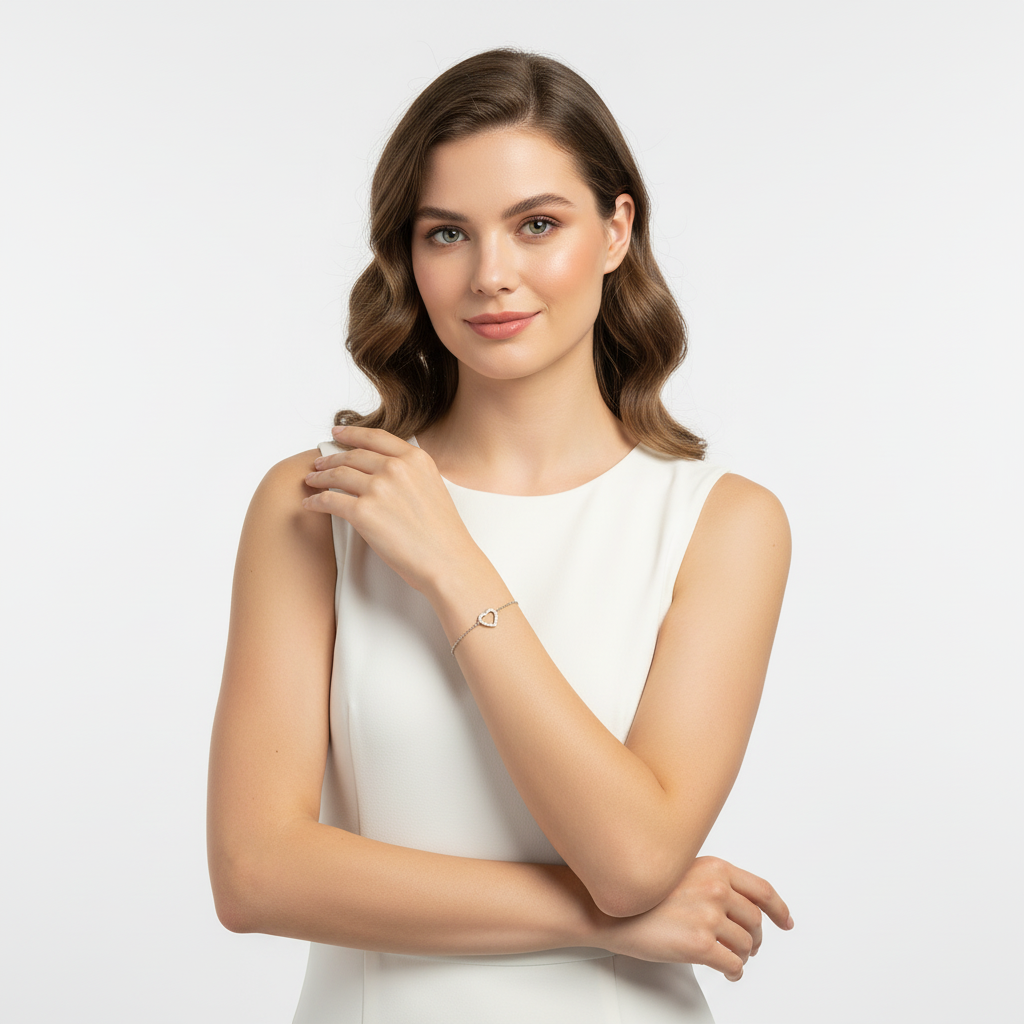 Herzform Love Armband Wasserfest
