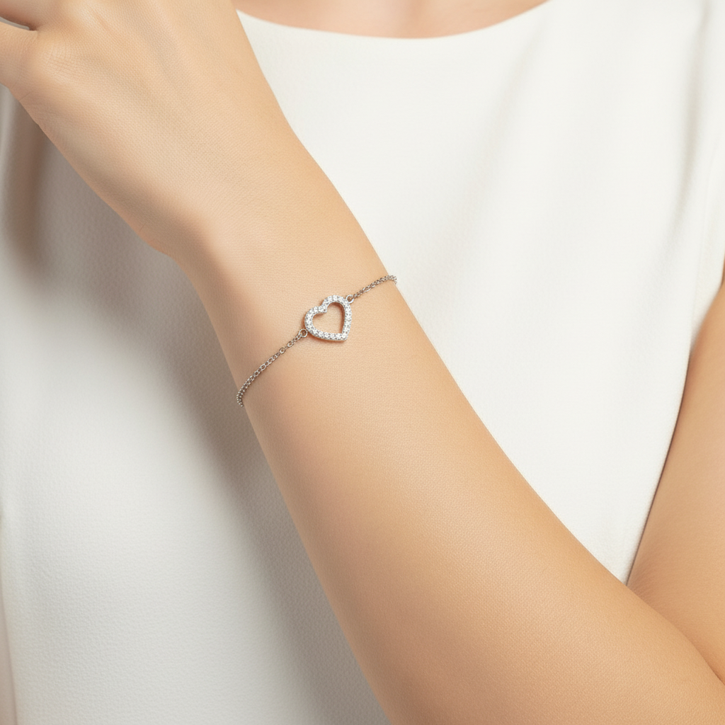 Herzform Love Armband Wasserfest