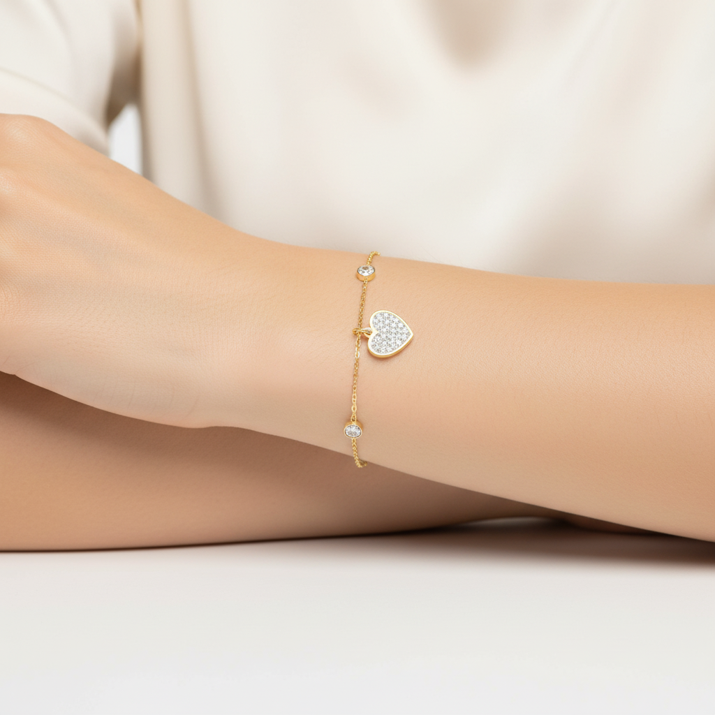 Zartes Herz-Armband Czarina