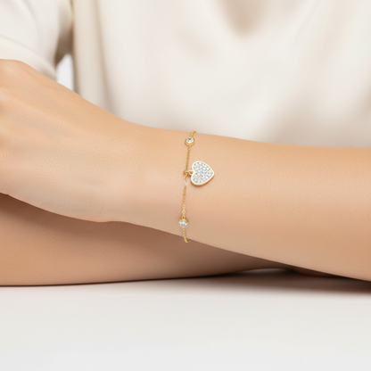 Zartes Herz-Armband Czarina