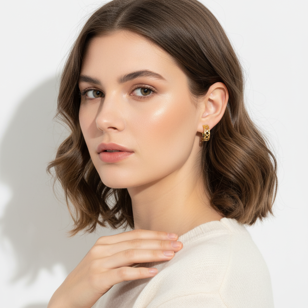 Cut-out Herz Ohrringe Wasserfest