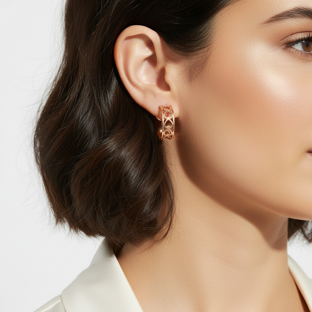 Cut-out Herz Ohrringe Wasserfest