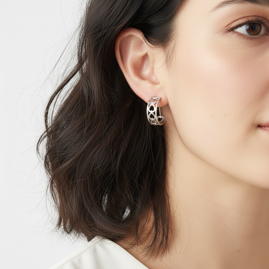 Cut-out Herz Ohrringe Wasserfest