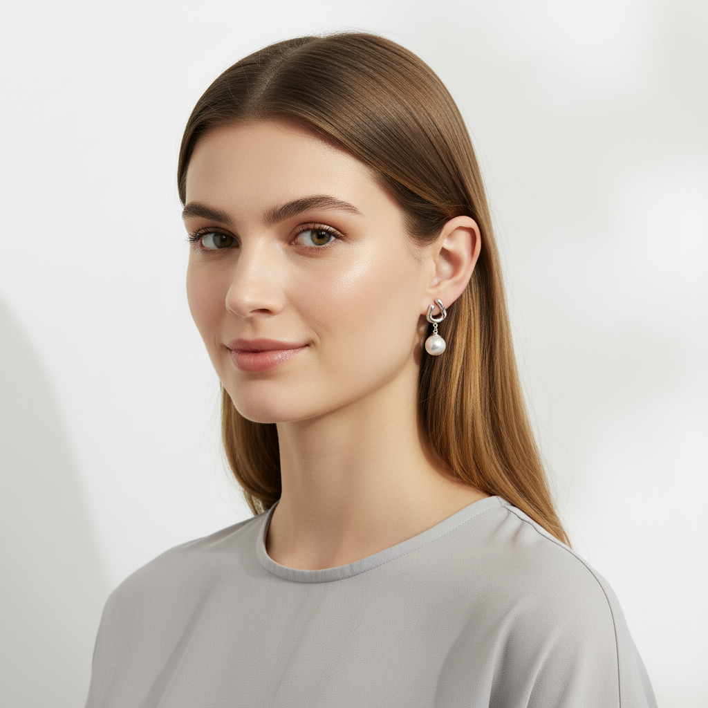 Perlenhänger Ohrring Wasserfest