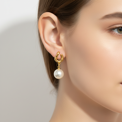 Perlenhänger Ohrring Wasserfest