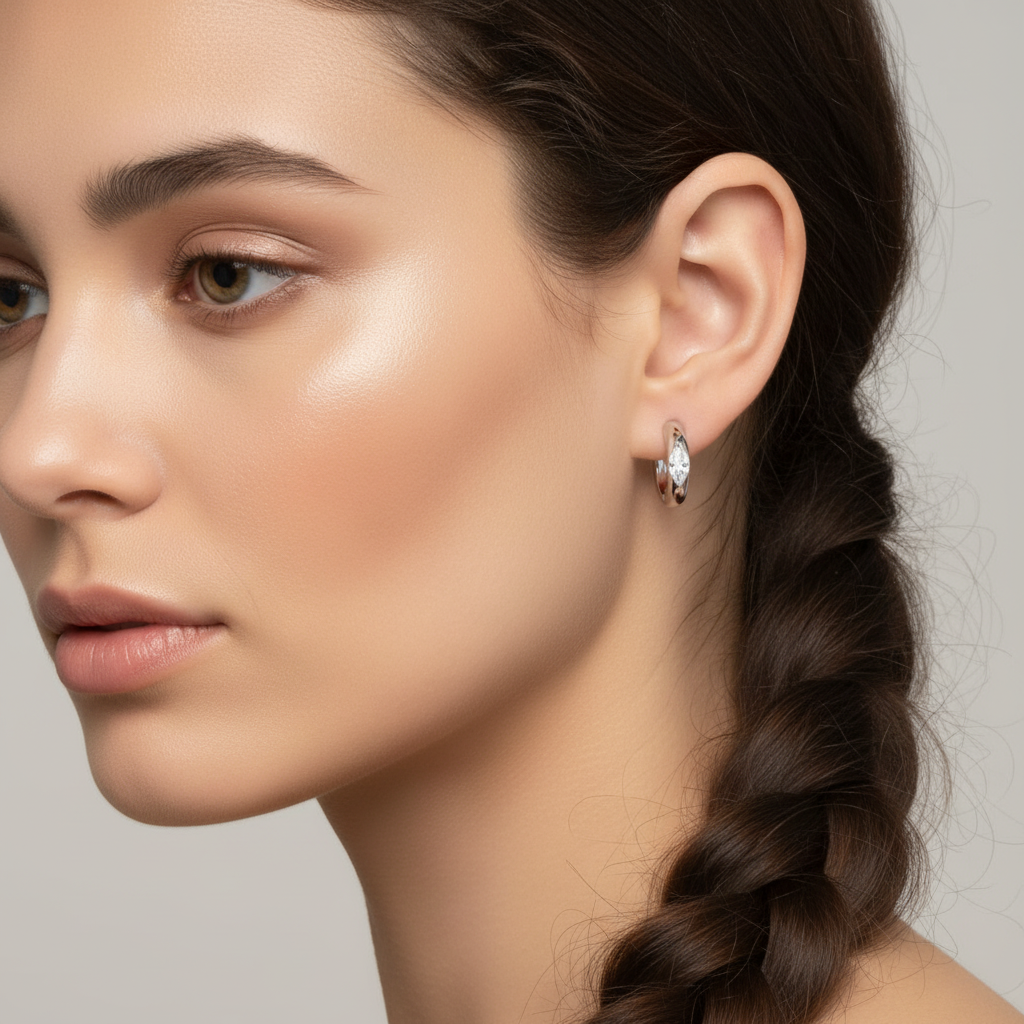 Glow Zirkon Creolen Ohrringe Czarina Jewellery