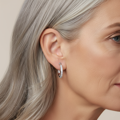 Pavé Silber Ohrringe Ohrringe Sterlingsilber