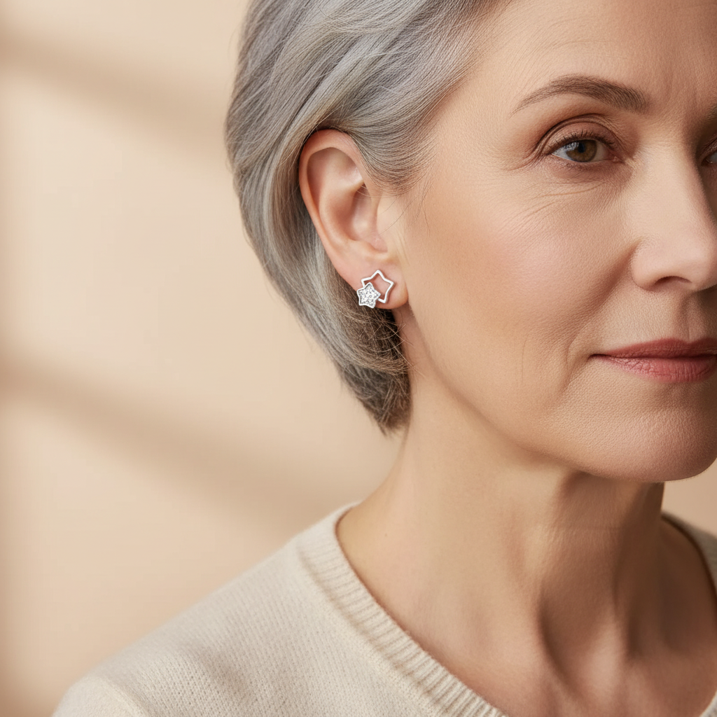 Sternen Ohrringe Ohrringe Sterlingsilber