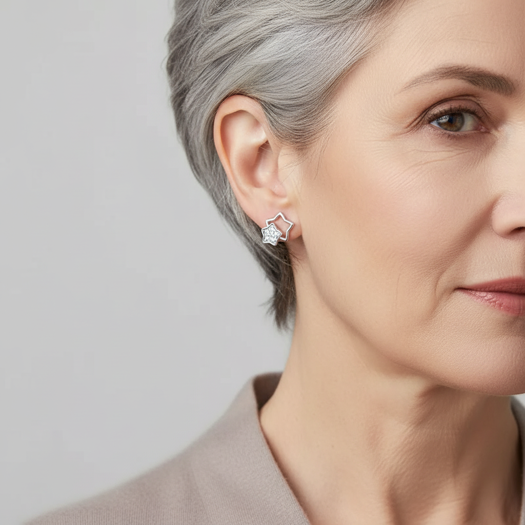 Sternen Ohrringe Ohrringe Sterlingsilber
