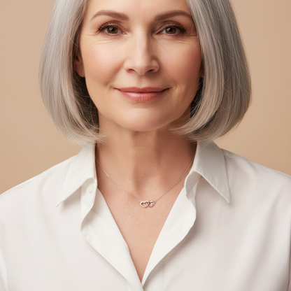 Herz in Herz Halskette Halsketten Sterlingsilber