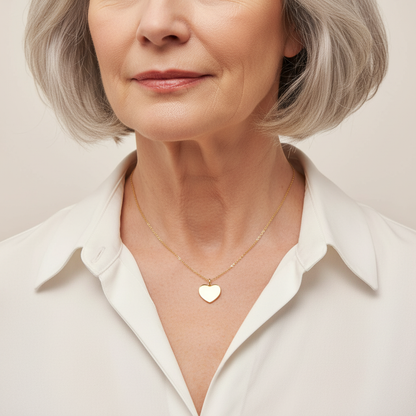 Herz Gold Halskette Halsketten Sterlingsilber