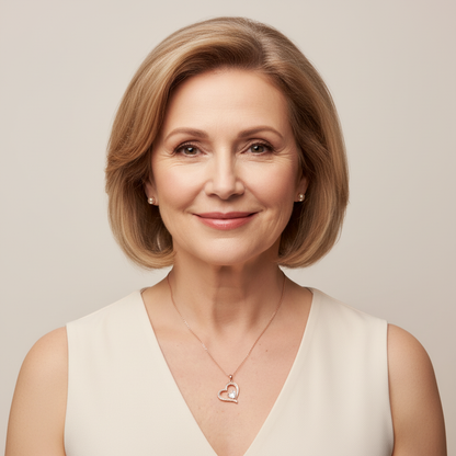 Rosé Herz Halskette Halsketten Sterlingsilber