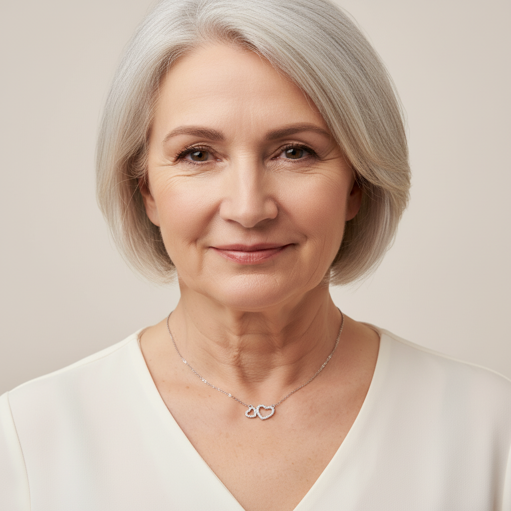 Zwei Herzen Halskette Halsketten Sterlingsilber