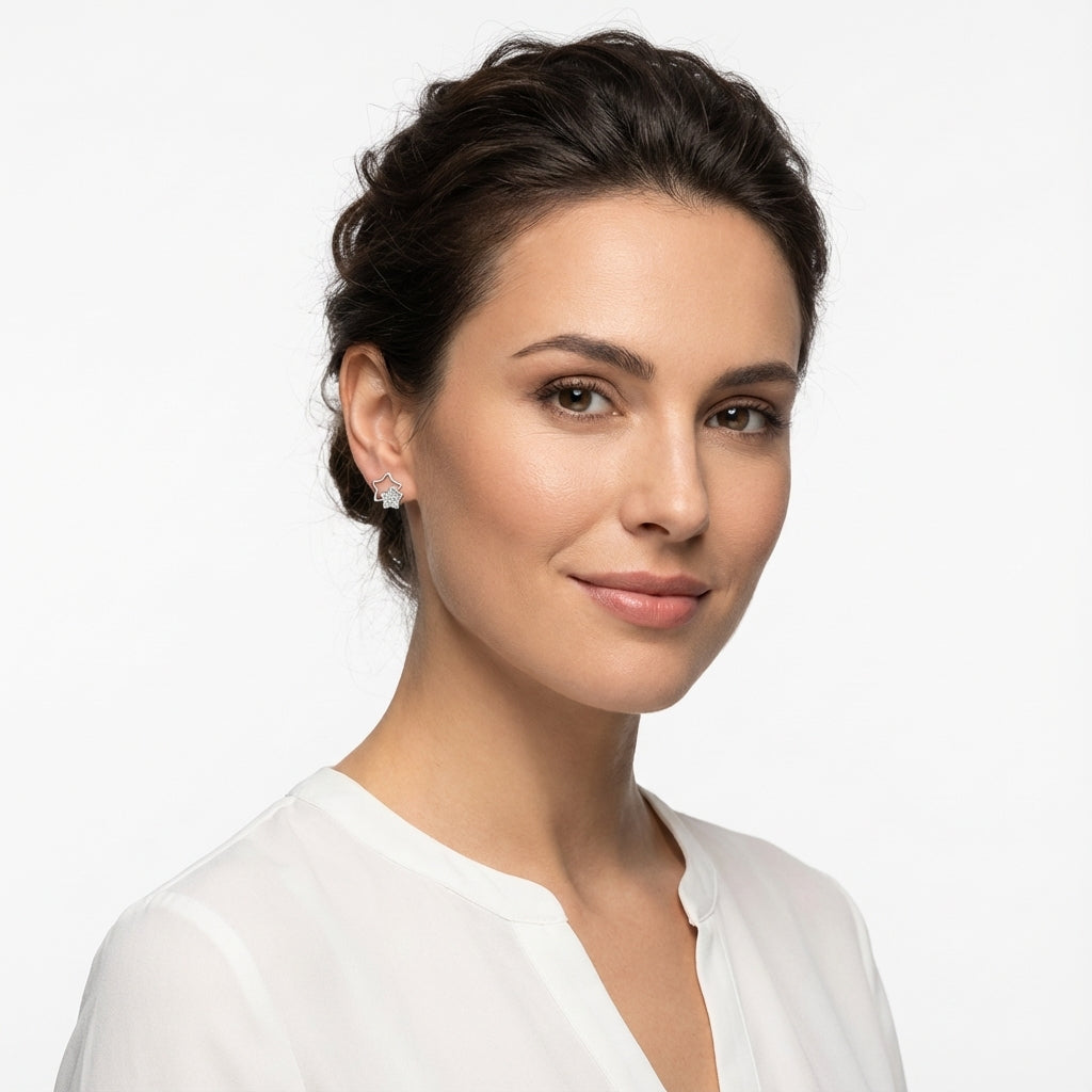 Sternen Ohrringe Ohrringe Sterlingsilber