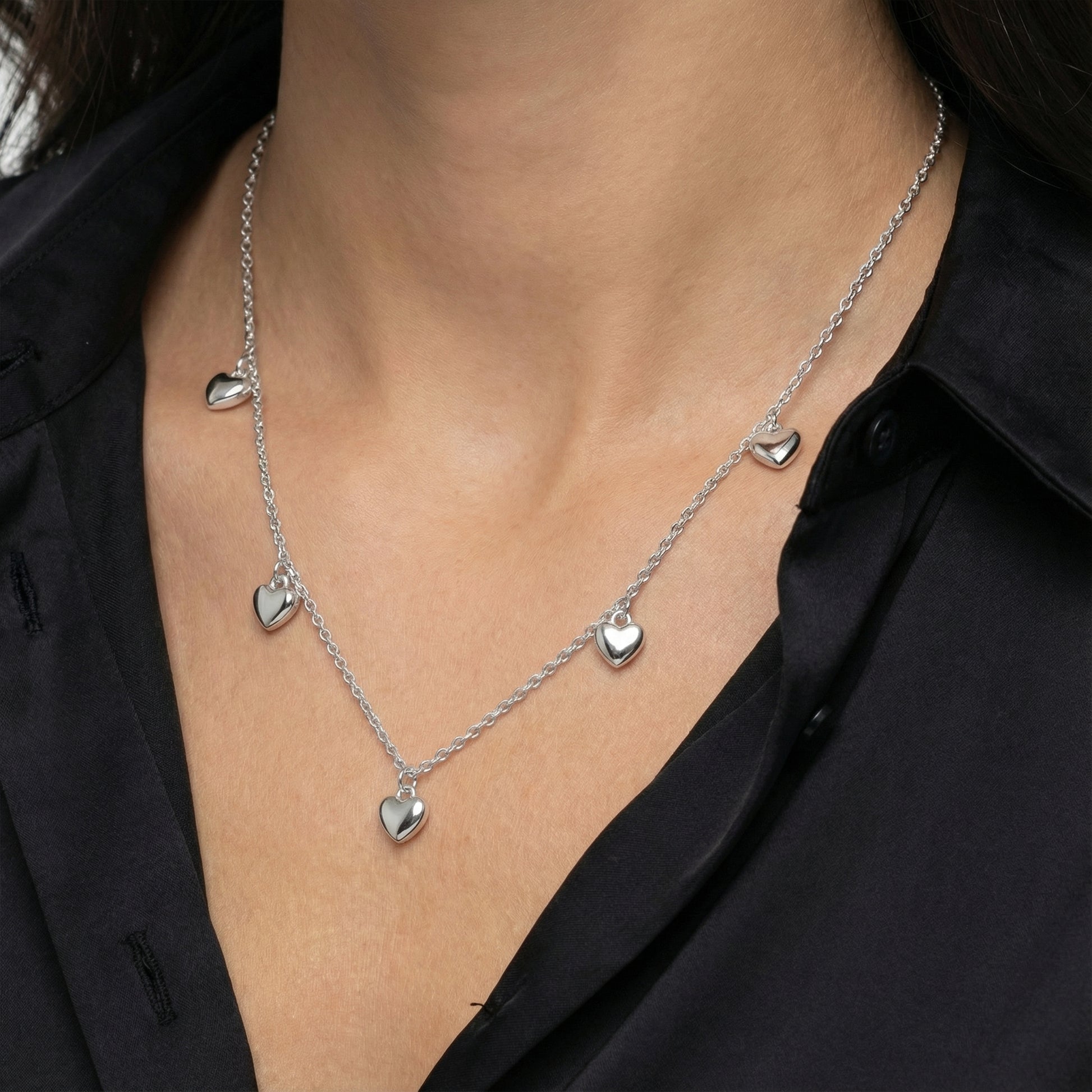 Amora Herz Halskette Halsketten Sterlingsilber