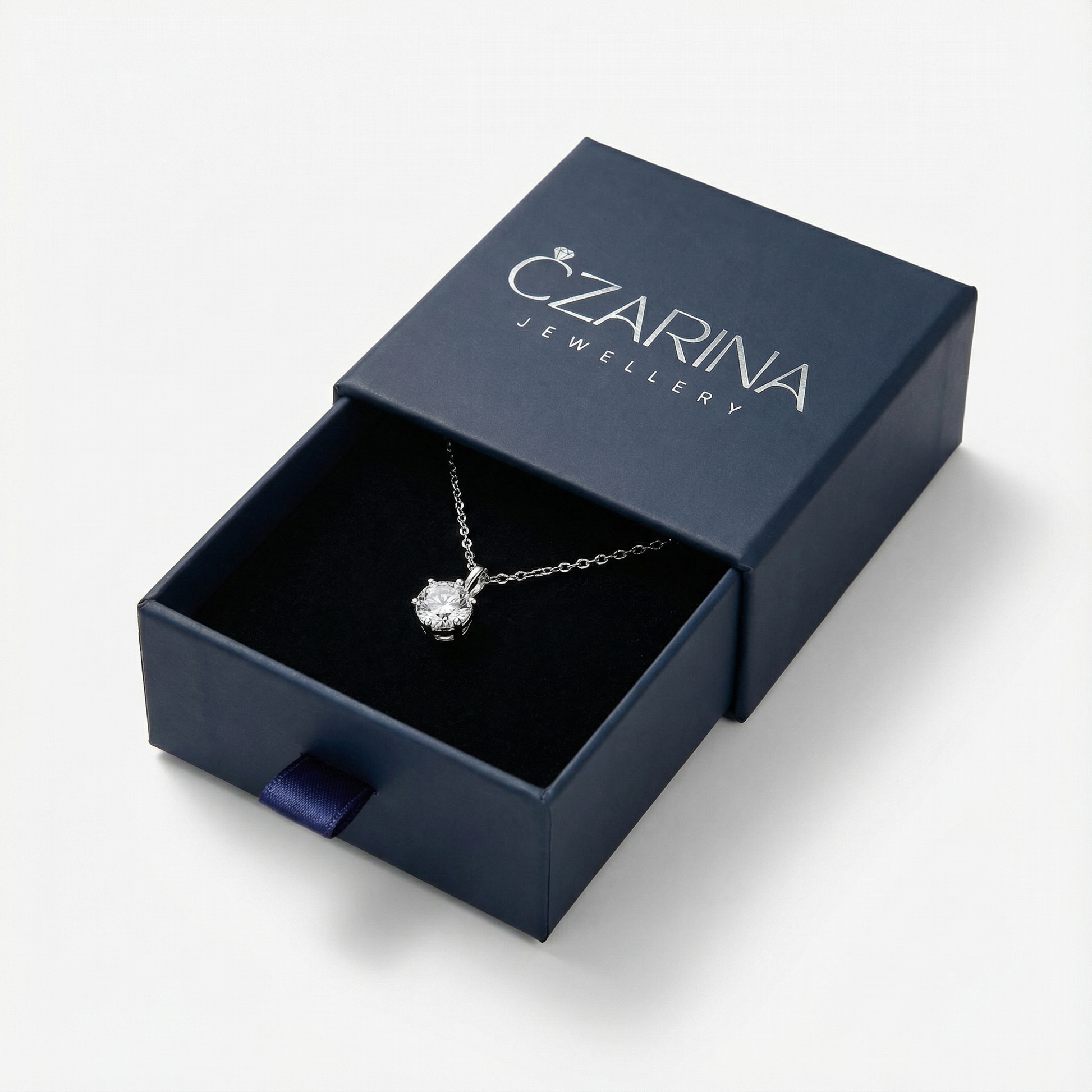 Zirkoniastein Halskette Halsketten Sterlingsilber