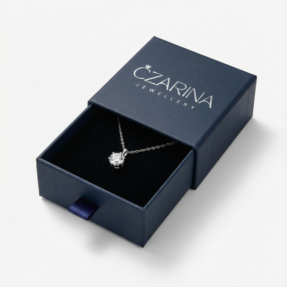 Zirkoniastein Halskette Halsketten Sterlingsilber