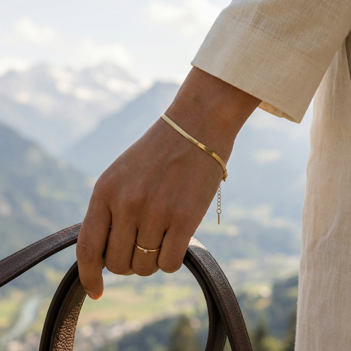 Feines Gliederarmband Wasserfest