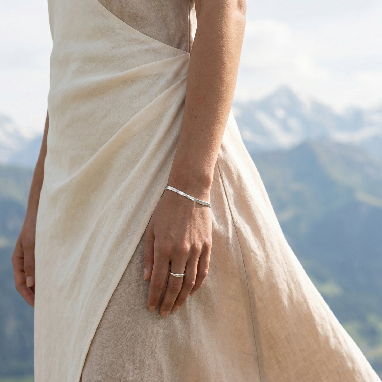 Feines Gliederarmband Wasserfest