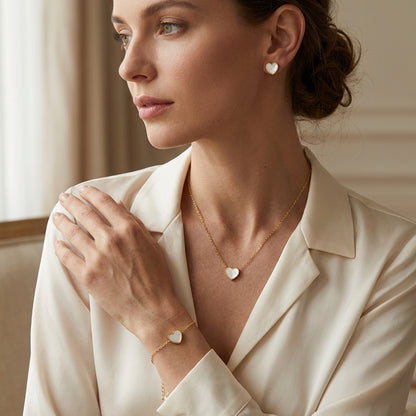 Herzschmuck Set Halsketten Wasserfest