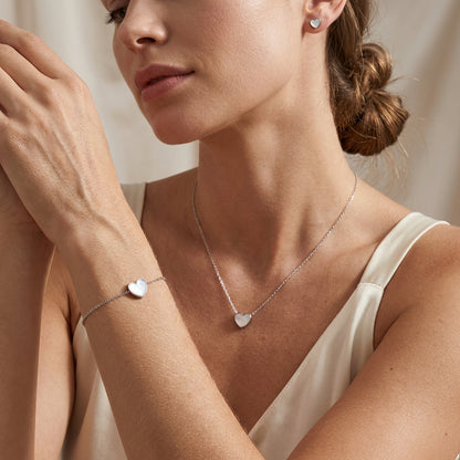 Herzschmuck Set Halsketten Wasserfest