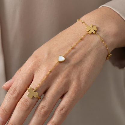 Handkettchen mit Ring Armband Wasserfest