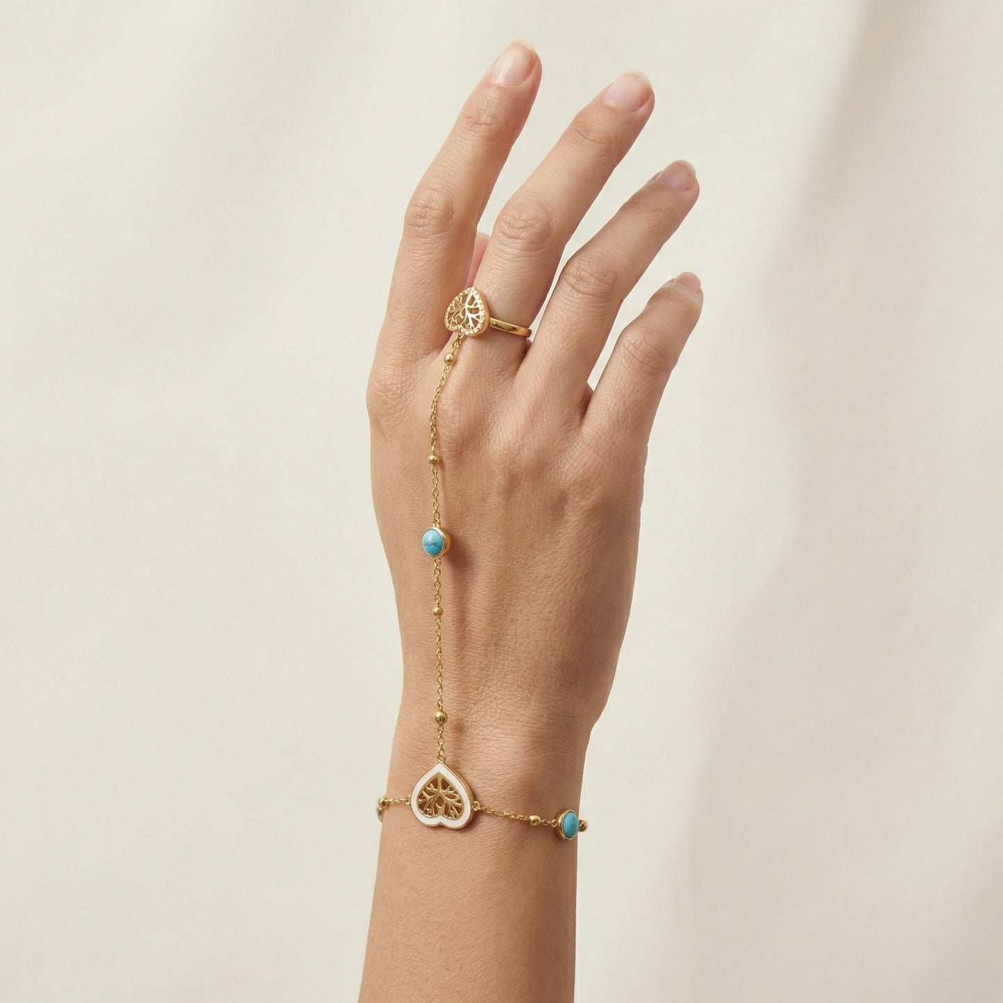 Handkettchen mit Ring Armband Wasserfest