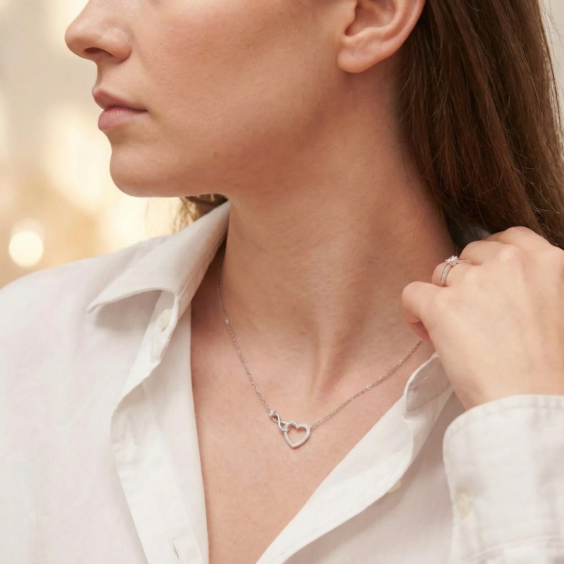 Zirkonia Harmony Halskette Halsketten Sterlingsilber