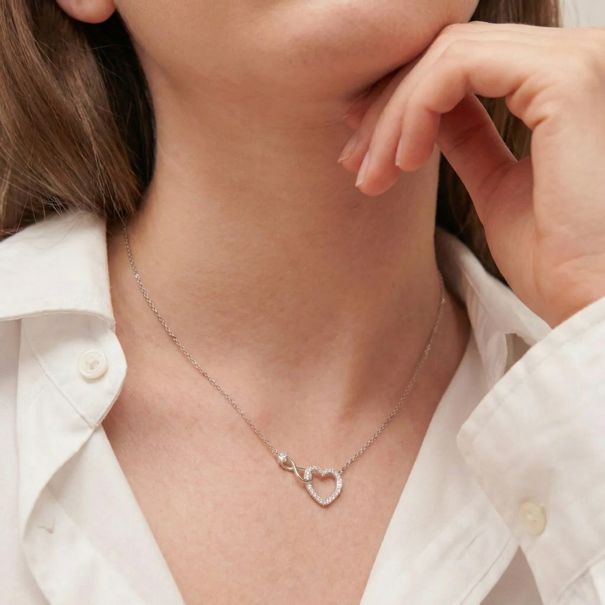 Zirkonia Harmony Halskette Halsketten Sterlingsilber