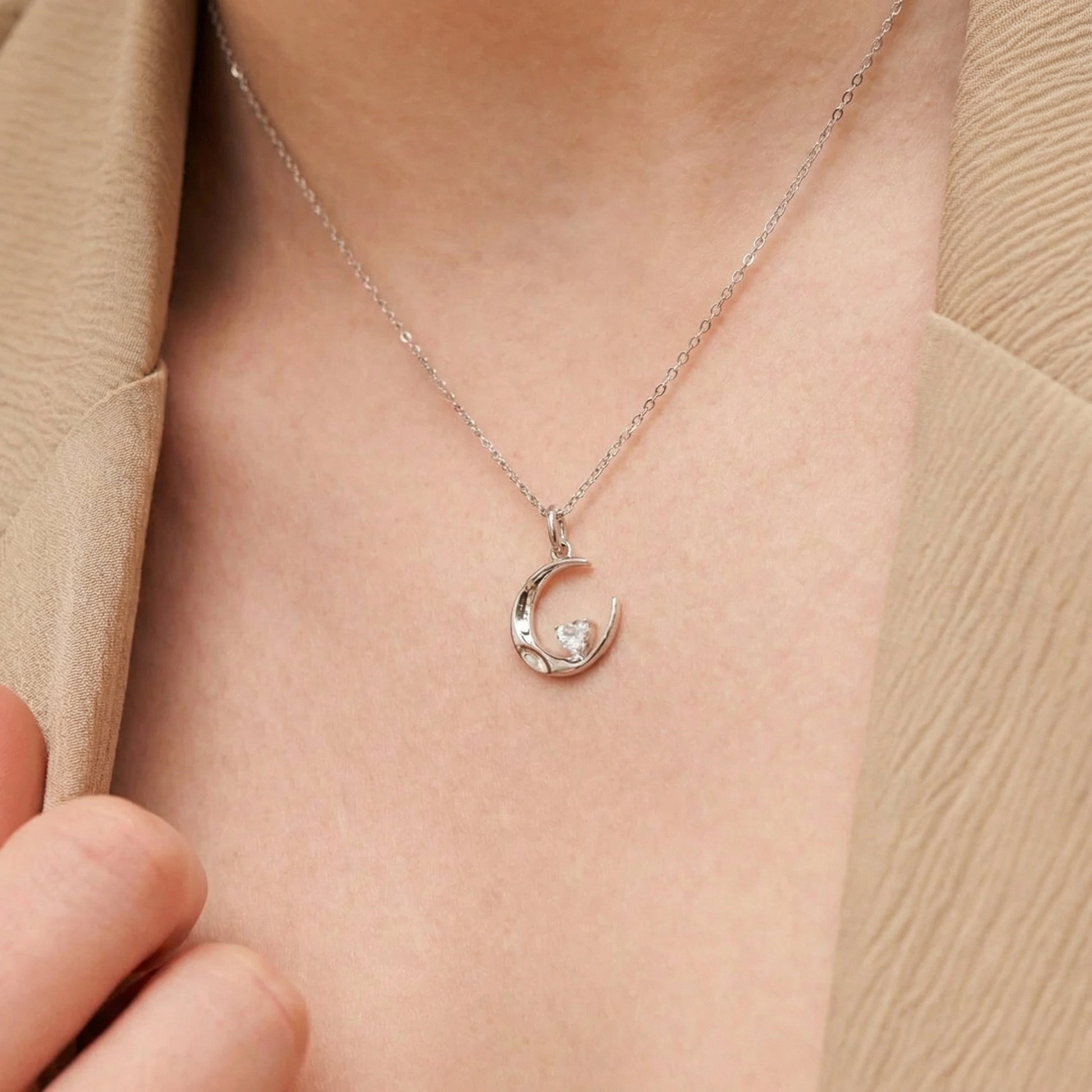 Mond Halskette Halsketten Sterlingsilber