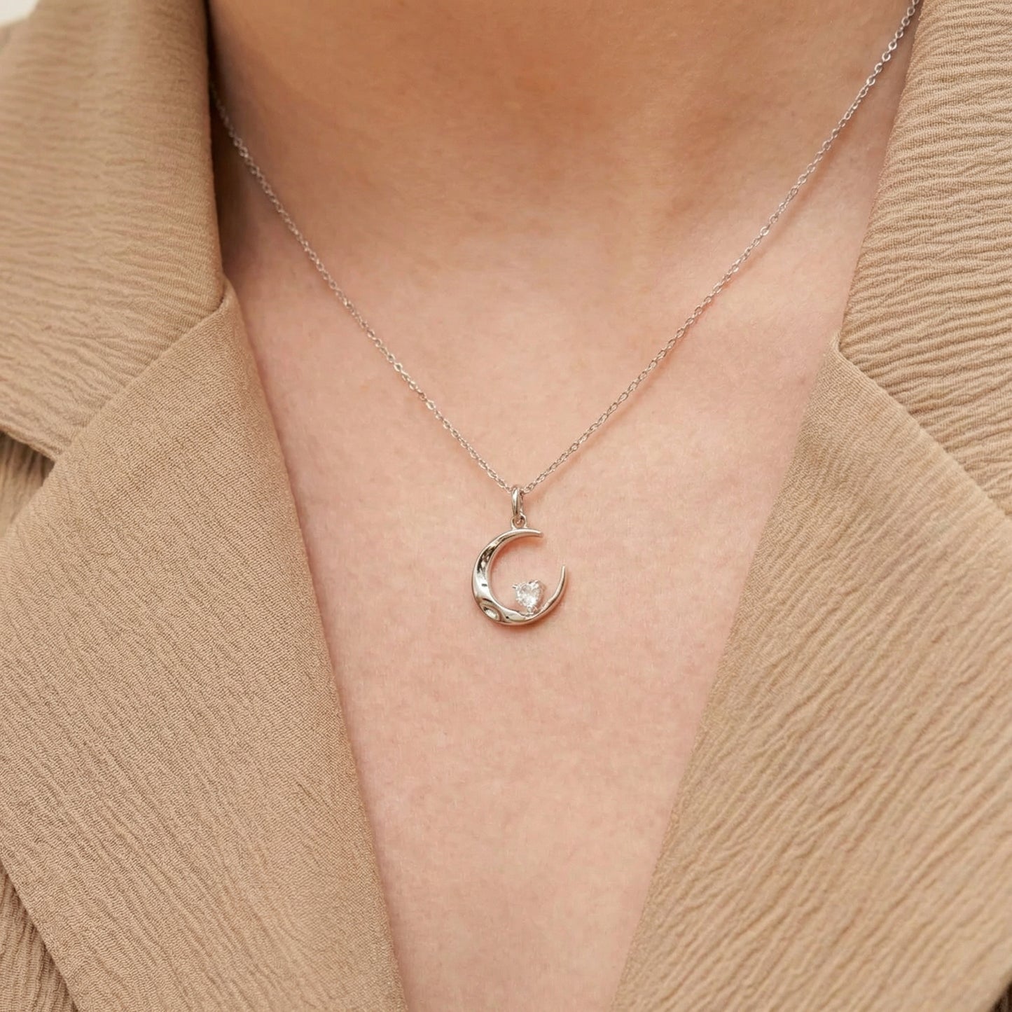 Mond Halskette Halsketten Sterlingsilber