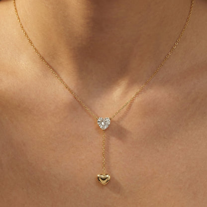 Herz Y-Halskette Wasserfest