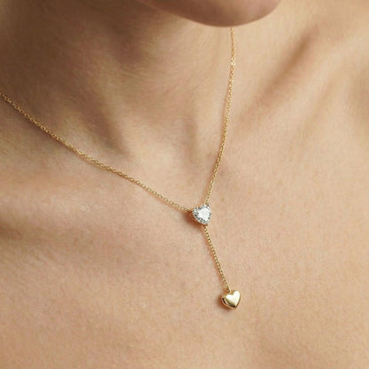 Herz Y-Halskette Wasserfest