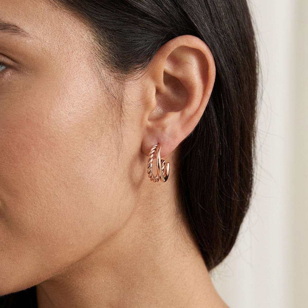 Twist & Shine Hoops Ohrringe Wasserfest