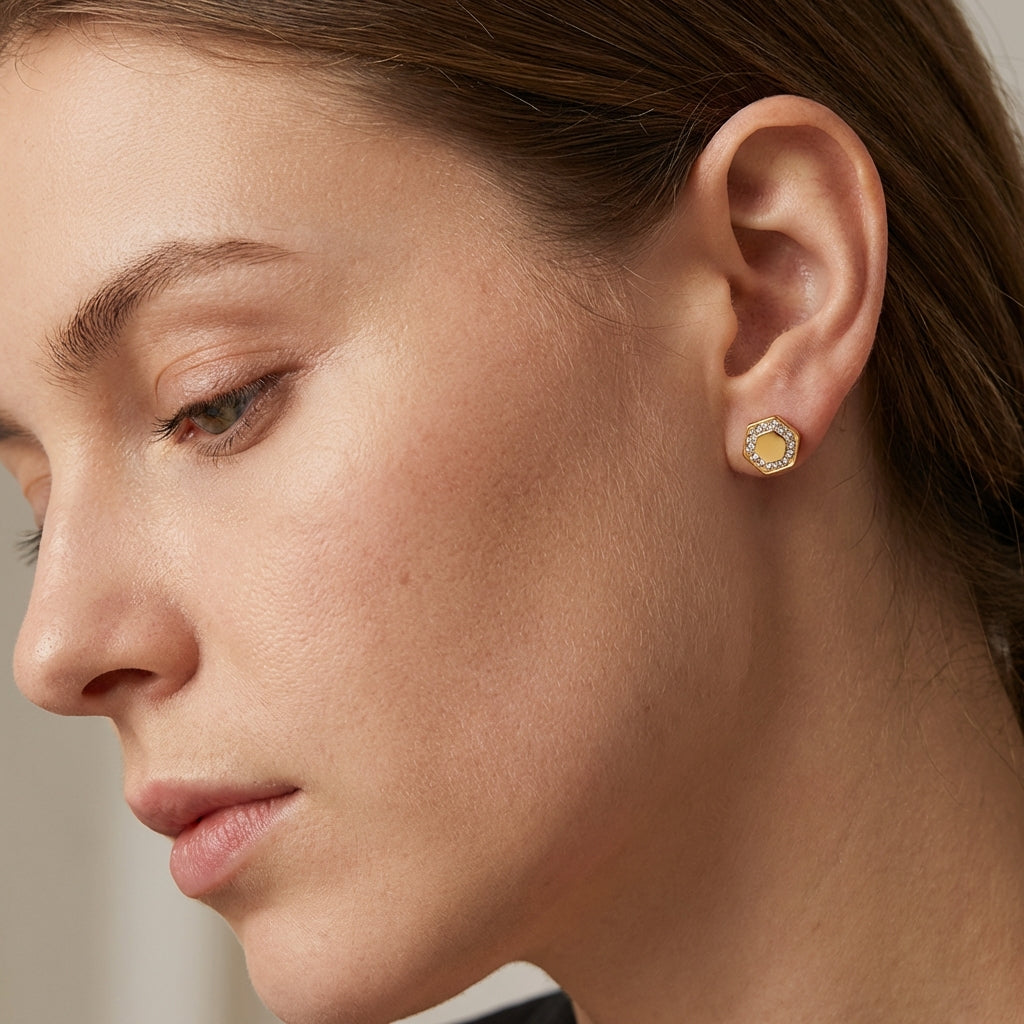 Geometrische Ohrstecker Wasserfest