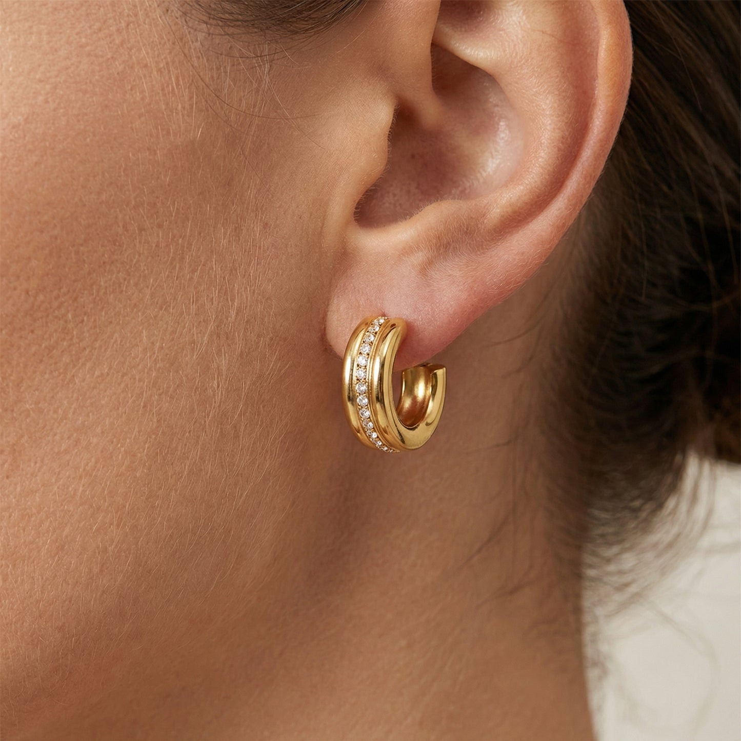 Double Shine Hoops Ohrringe Wasserfest