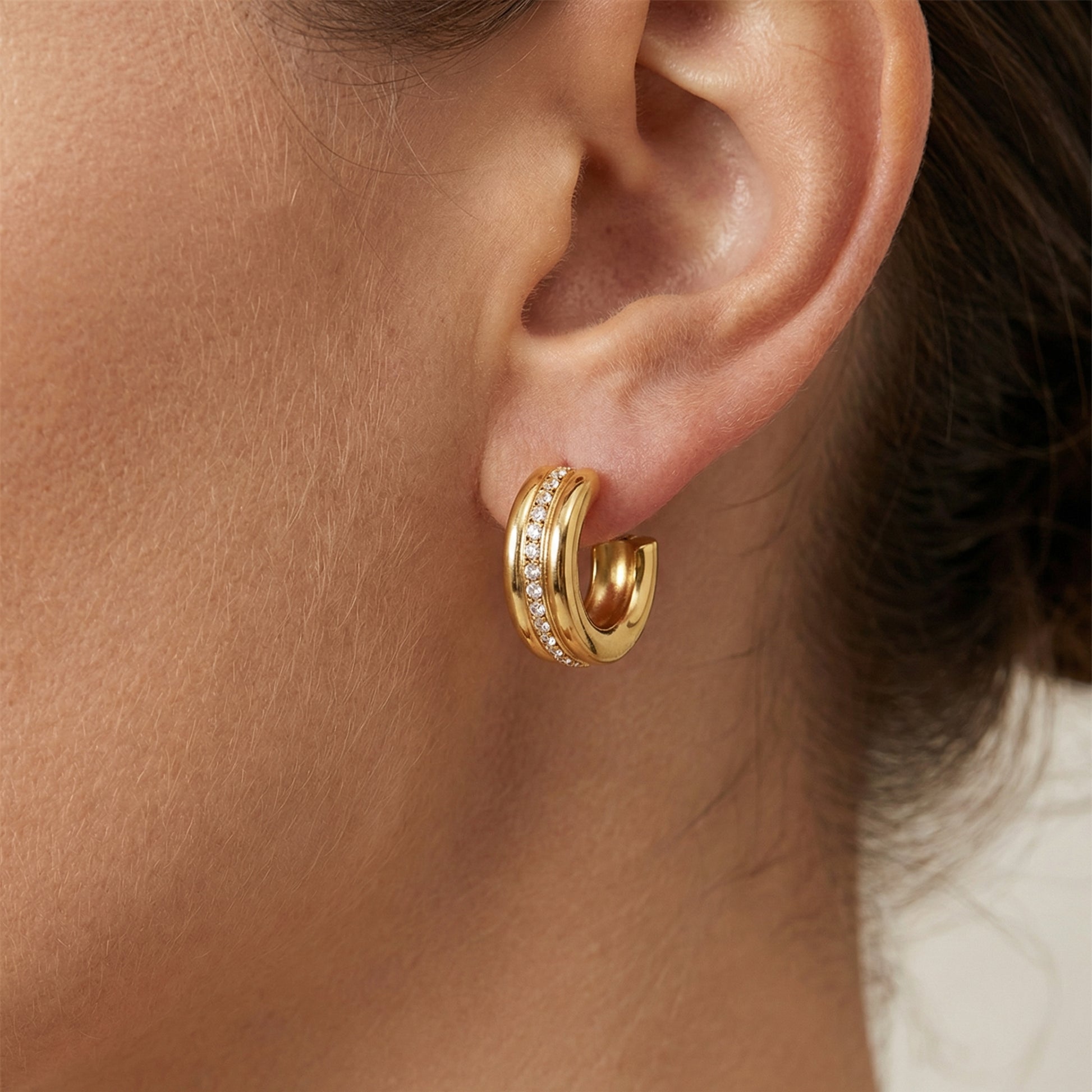 Double Shine Hoops Ohrringe Wasserfest