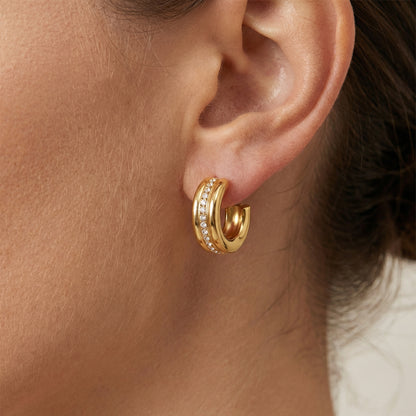 Double Shine Hoops Ohrringe Wasserfest