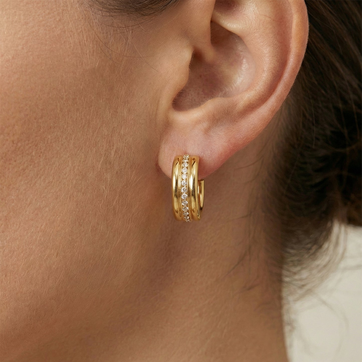 Double Shine Hoops Ohrringe Wasserfest