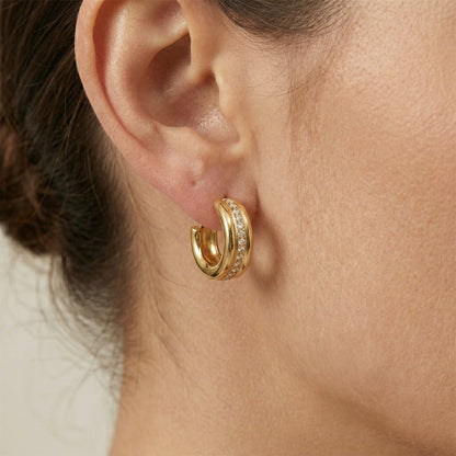 Double Shine Hoops Ohrringe Wasserfest